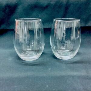 A Pair of Stemless Wine Glasses